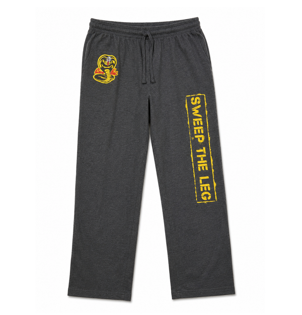 Cobra Kai Sweep The Leg Lounge Pants Htr Charcoal