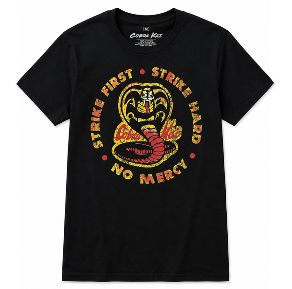Cobra Kai First Hard Dist T-Shirt Black