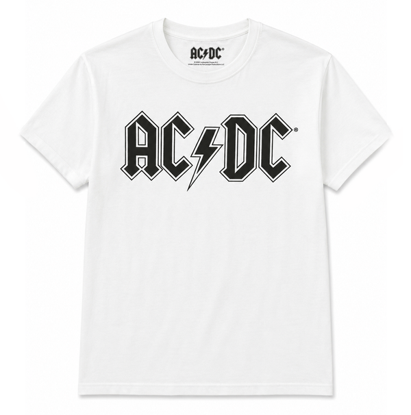Acdc Rock Band Logo T-Shirt White