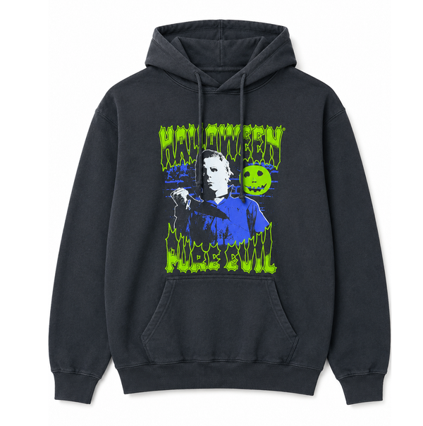 Halloween Neon Michael Myers Hoodie Black