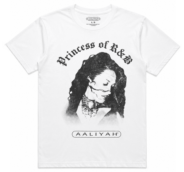 Aaliyah Princess Of R&B T-Shirt White