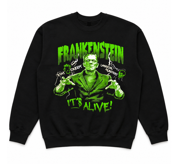 Frankenstein Monster Crewneck Black
