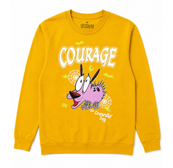 Nickelodeon Courage The Dog Icons Crewneck Gold