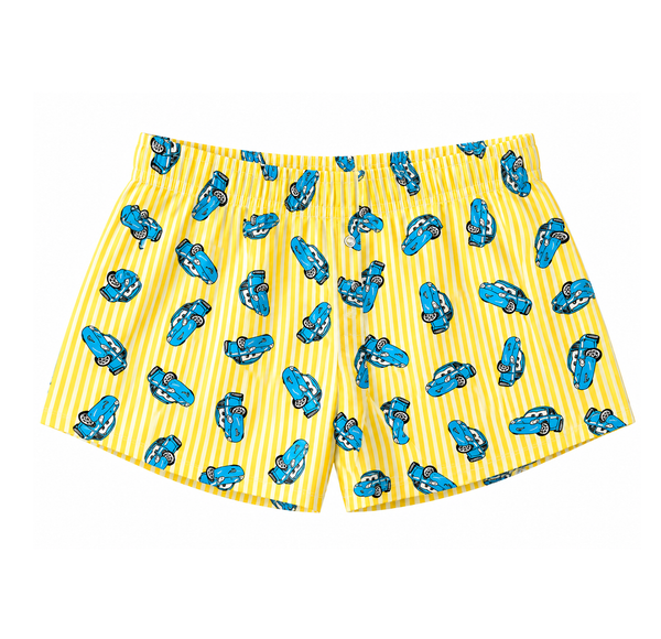 Juniors Disney Cars Sally Stripes Pajama Shorts Yellow