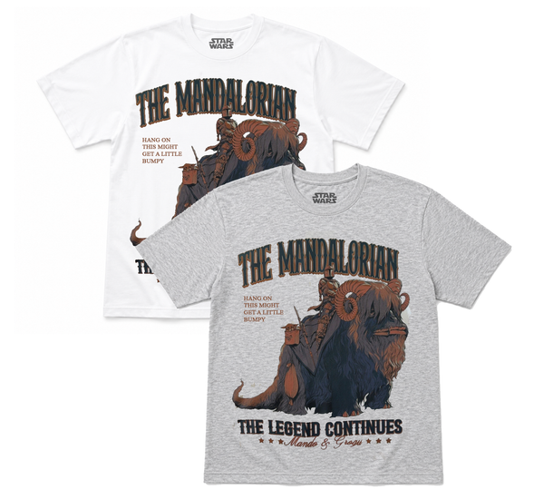 Star Wars Mandaloreon Assorted T-Shirts Grey/White