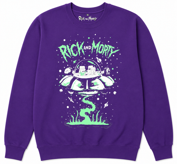 Rick And Morty Graphic Crewneck Purple