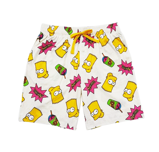 The Simpsons Bart Squishee Lounge Short Off White