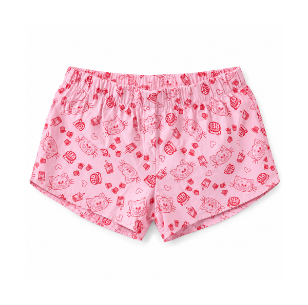 Juniors Disney Turning Red Pajama Shorts Pink