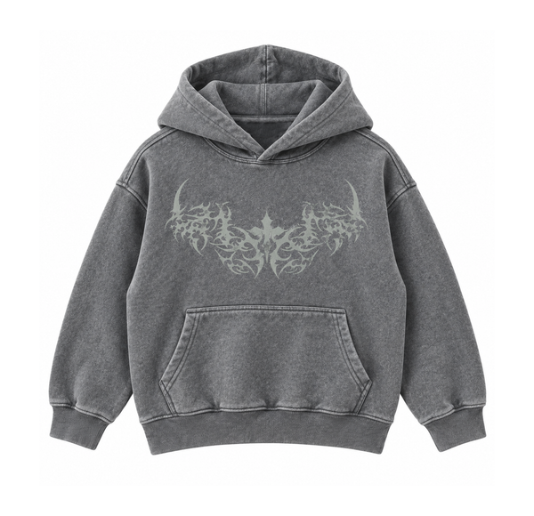 Youth Cross Graphic Fleeece Hoodie Charcoal