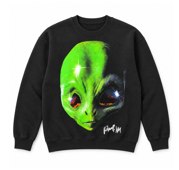 Strange Daze Roswell Alien Crewneck Black