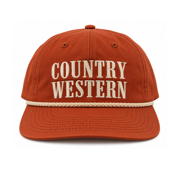 Country Western Snapback Hat Brown