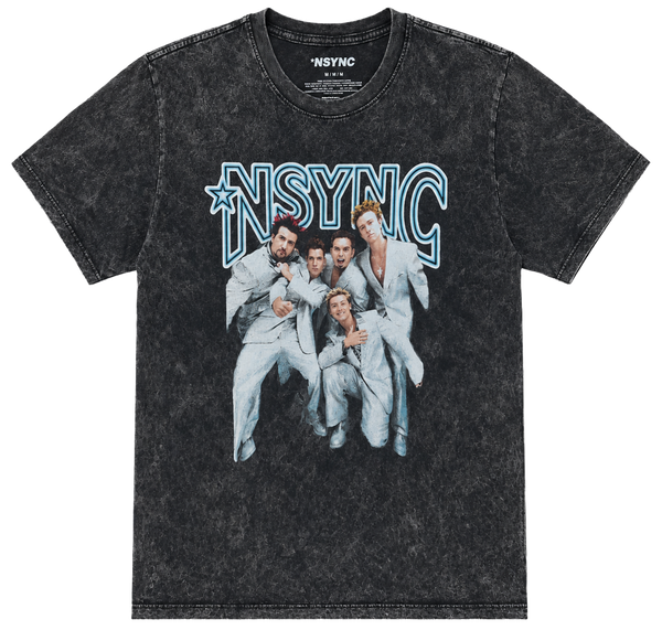 Nsync Band Photo T-Shirt Black Mineral