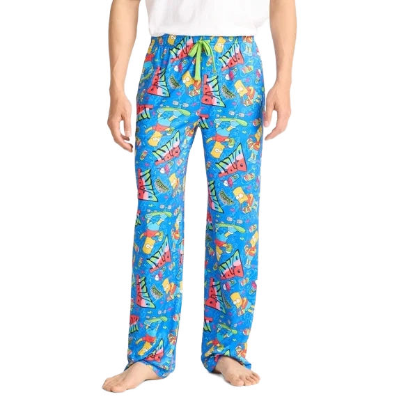 The Simpsons Bart Squishee Pajama Pant Royal Blue