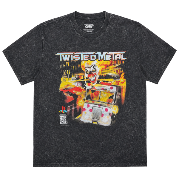 Twisted Metal Artwork T-Shirt Black Mineral Wash