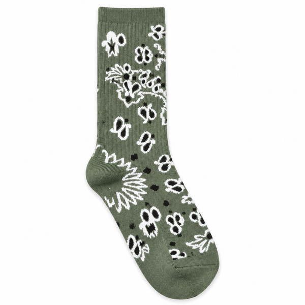 Urban Outfitters Paisley Bandana Socks Sage