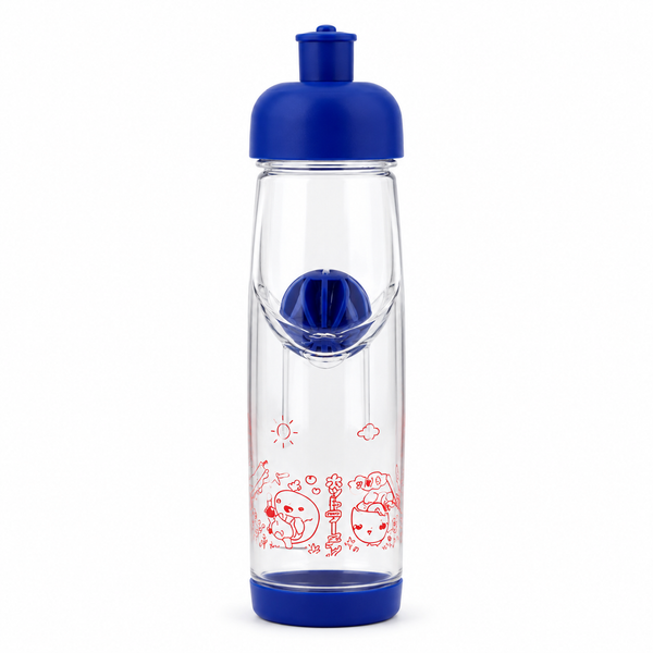 Kawaii Glass Water Bottle With Mixing Ball